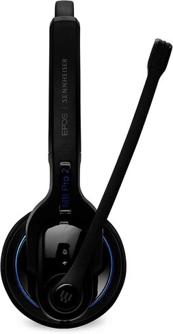 Sennheiser MB Pro 2 UC ML (506046) - Dual-Sided, Dual-Connectivity, Wireless Bluetooth Headset | For Desk/Mobile Phone & Softphone/PC Connection| w/ HD Sound & Major UC Platform Compatibility (Black) in Saudi Arabia