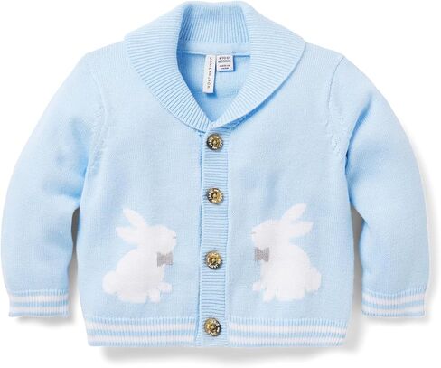 Janie and Jack Baby Boys' Bunny Shawl Cardigan (Infant) in Saudi Arabia