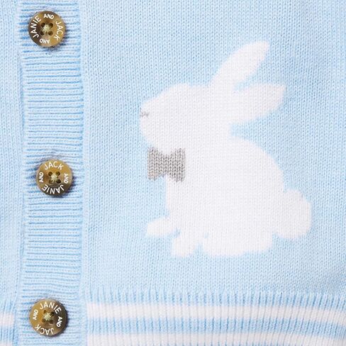 Janie and Jack Baby Boys' Bunny Shawl Cardigan (Infant) in Saudi Arabia