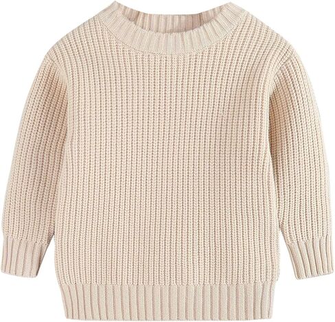 ROMPERINBOX Baby Knit Sweater Girl Boy Long Sleeve Chunky Sweater Fall Winter Warm Toddler Pullover Crewneck Tops Sweatshirt in Kuwait
