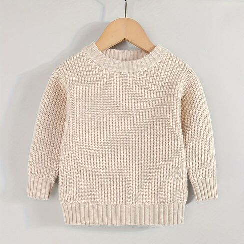 ROMPERINBOX Baby Knit Sweater Girl Boy Long Sleeve Chunky Sweater Fall Winter Warm Toddler Pullover Crewneck Tops Sweatshirt in Kuwait