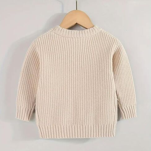 ROMPERINBOX Baby Knit Sweater Girl Boy Long Sleeve Chunky Sweater Fall Winter Warm Toddler Pullover Crewneck Tops Sweatshirt in Kuwait