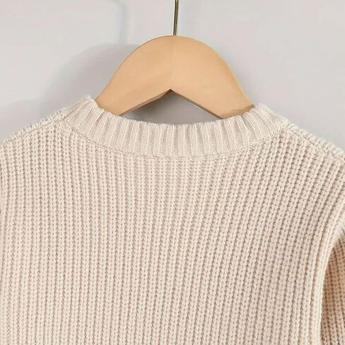 ROMPERINBOX Baby Knit Sweater Girl Boy Long Sleeve Chunky Sweater Fall Winter Warm Toddler Pullover Crewneck Tops Sweatshirt in Kuwait