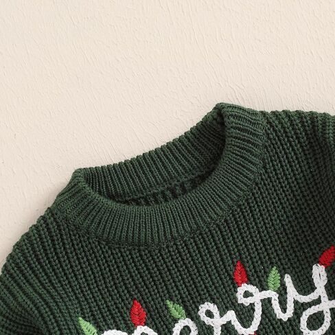 طفل صبي فتاة عيد الميلاد الزي التطريز متماسكة سترة المتضخم Crewneck البلوز البلوز الخريف الشتاء الملابس in Kuwait