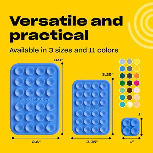 حافظة هاتف لاصقة من السيليكون من MAX - بدون استخدام اليدين، حامل قوي لصور السيلفي ومقاطع الفيديو - متين وسهل الاستخدام - متوافق مع iPhone وAndroid - 2.6 بوصة × 3.9 بوصة، أسود أويستر in Kuwait