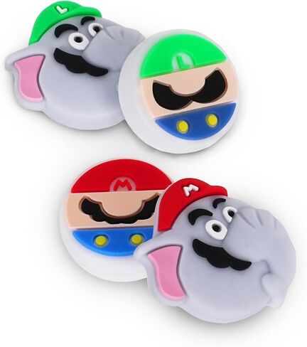 TIKOdirect Cute Thumb Grip Caps Compatible with Switch Joy-con/Switch OLED/Switch Lite, Kawaii Joystick Cap Grip 4PCS Soft Silicone Protective Ergonomic Button Cover, Green in Kuwait