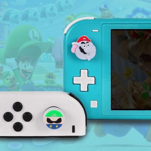 TIKOdirect Cute Thumb Grip Caps Compatible with Switch Joy-con/Switch OLED/Switch Lite, Kawaii Joystick Cap Grip 4PCS Soft Silicone Protective Ergonomic Button Cover, Green in Kuwait