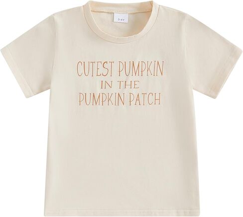 Toddler Boy Girl Halloween Shirt Infant Baby Kids Pumpkin T Shirt Thanksgiving Outfit Vintage Short Sleeve Fall Tee Top in Kuwait