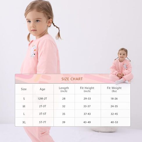 Baby Sleep Sack 12-18 18-24 Months Winter 2.5 TOG, Toddler Sleep Sack with Feet Baby Wearable Blanket, Thick Long Sleeve Sleep Sacks with Legs, Warm Cotton Toddler Sleeping Sack in Saudi Arabia