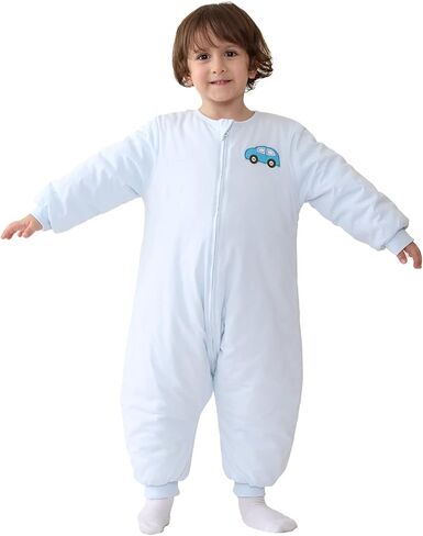 Baby Sleep Sack 12-18 18-24 Months Winter 2.5 TOG, Toddler Sleep Sack with Feet Baby Wearable Blanket, Thick Long Sleeve Sleep Sacks with Legs, Warm Cotton Toddler Sleeping Sack in Saudi Arabia