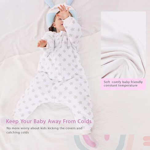 WONDAY Toddler Sleep Sack with Feet, 1.0 Tog Lightweight Sleeping Sacks for Walking with Legs,5T 7T in Saudi Arabia