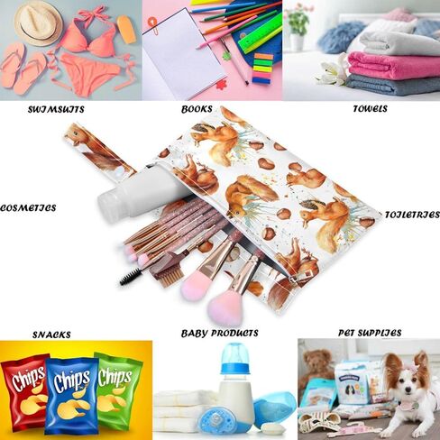 visesunny Cute Cartoon Cat 2Pcs Wet Bag with Zippered Pockets Washable Reusable Roomy Diaper Bag for Travel,Beach,Daycare,Stroller,Diapers,Dirty Gym Clothes,Wet Swimsuits,Toiletries in Kuwait