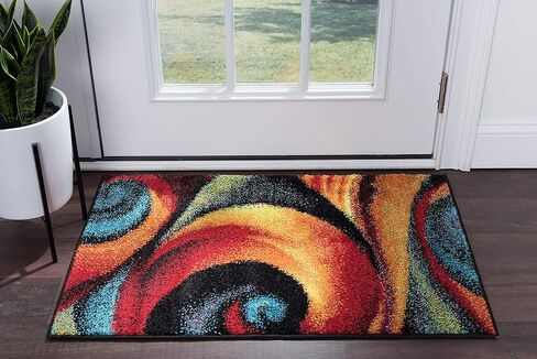 Susan Contemporary Abstract Multi-Color Runner Rug, 2.7' x 7' in Saudi Arabia