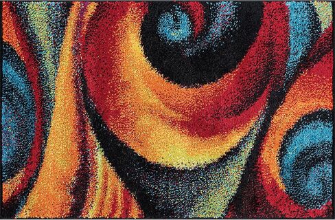 Susan Contemporary Abstract Multi-Color Runner Rug, 2.7' x 7' in Saudi Arabia
