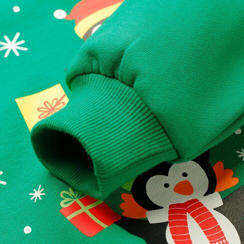 طفل بنين بنات عيد الميلاد بلوزات الرنة Crewneck كنزة صوف علوية عيد الميلاد طويلة الأكمام ملابس الشتاء 2-7T in Saudi Arabia