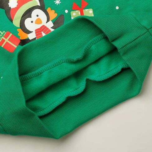 طفل بنين بنات عيد الميلاد بلوزات الرنة Crewneck كنزة صوف علوية عيد الميلاد طويلة الأكمام ملابس الشتاء 2-7T in Saudi Arabia