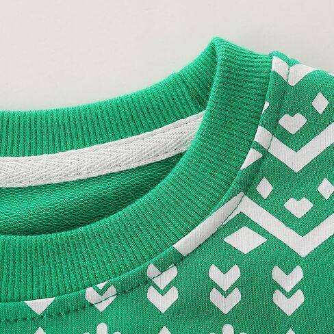 طفل بنين بنات عيد الميلاد بلوزات الرنة Crewneck كنزة صوف علوية عيد الميلاد طويلة الأكمام ملابس الشتاء 2-7T in Saudi Arabia