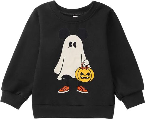 Halloween Sweatshirts for Toddler Baby Boys Cute Ghost Pumpkin Shirts Crew Neck Tops Long Sleeve Clothes in Kuwait