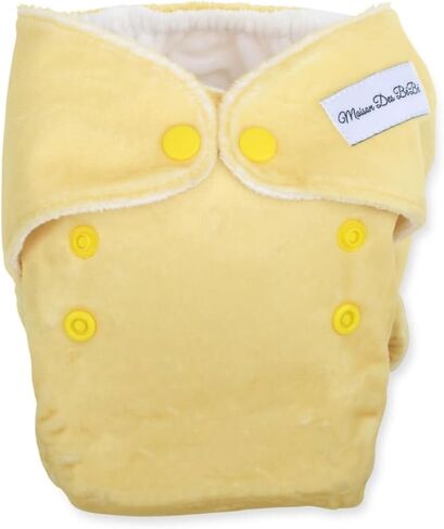 Newborn All in One Cloth Diapers. Hybrid AIO Diaper Set with Unique Velvet Soft, Waterproof Cover. Unisex Neutral Colored Set Includes 3 Diapers, 3 Inserts and 1 Wetbag., Small in Saudi Arabia