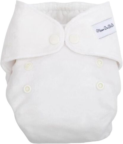 Newborn All in One Cloth Diapers. Hybrid AIO Diaper Set with Unique Velvet Soft, Waterproof Cover. Unisex Neutral Colored Set Includes 3 Diapers, 3 Inserts and 1 Wetbag., Small in Saudi Arabia