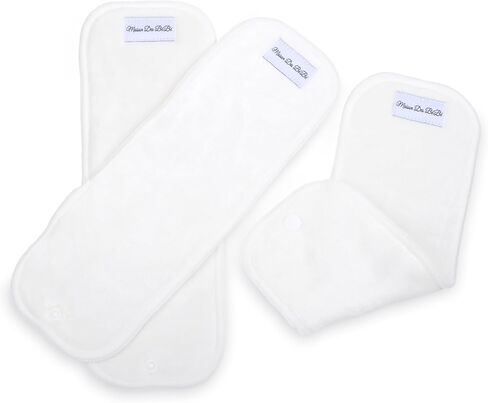 Newborn All in One Cloth Diapers. Hybrid AIO Diaper Set with Unique Velvet Soft, Waterproof Cover. Unisex Neutral Colored Set Includes 3 Diapers, 3 Inserts and 1 Wetbag., Small in Saudi Arabia