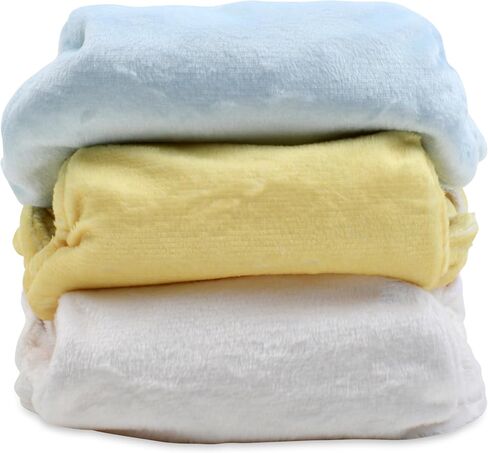 Newborn All in One Cloth Diapers. Hybrid AIO Diaper Set with Unique Velvet Soft, Waterproof Cover. Unisex Neutral Colored Set Includes 3 Diapers, 3 Inserts and 1 Wetbag., Small in Saudi Arabia