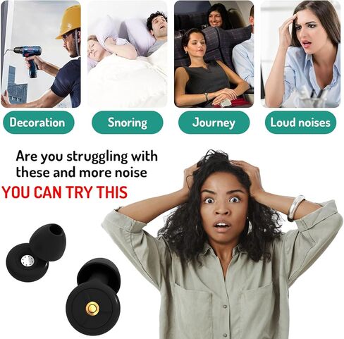 سدادات أذن من سمايلايف للنوم، سماعات أذن من السيليكون الناعم قابلة لإعادة الاستخدام وعازلة للضوضاء للتركيز والنوم والحفلات الموسيقية والسباحة وتقليل الصوت 25 ديسيبل - 30 ديسيبل (أبيض) in Kuwait