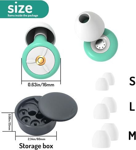 Smilelife Ear Plugs for Sleeping, Soft Silicone Reusable Noise Cancelling Earbuds for Focus, Sleep, Concerts, Swimming, Sound Reduction 25db-30db (White) in Saudi Arabia