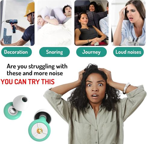 Smilelife Ear Plugs for Sleeping, Soft Silicone Reusable Noise Cancelling Earbuds for Focus, Sleep, Concerts, Swimming, Sound Reduction 25db-30db (White) in Saudi Arabia