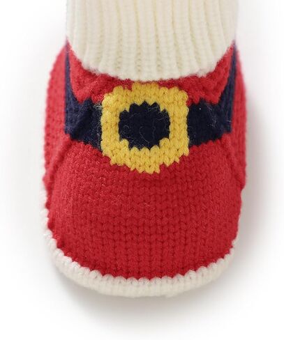 أحذية Hadetoto للأطفال لعيد الميلاد لحديثي الولادة من البنات والأولاد أحذية مريحة للرضع والأطفال الصغار أحذية محبوكة دافئة in Kuwait