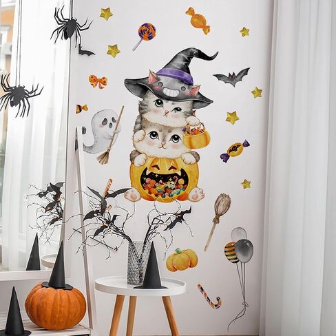 36Pcs Halloween Bats Wall Decoration Halloween Wall Decals Hollow Out Design Bat Wall Stickers Horror Eye Window Stickers Reusable Halloween Wall Decor Supplies for Home Wall Bedroom Party Decoration in Saudi Arabia