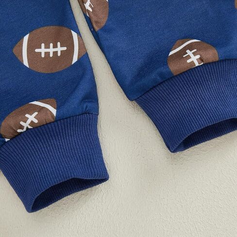 Toddler Baby Boy Girl Football Outfit Rugby Sweatshirt Top Jogger Pants Set 2 Pcs Infant Fall Winter Clothes in Saudi Arabia