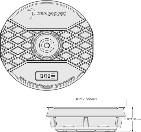Diamond Audio DPAS10 10" Underseat Amplified Subwoofer with Remote Knob in Saudi Arabia