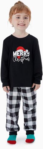 PATPAT Christmas Pajamas for Family Matching Sets Funny Glow In Dark Dinosaur Long Sleeve Plaid Pjs Sleepwear Sets in Saudi Arabia