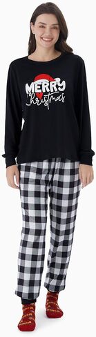 PATPAT Christmas Pajamas for Family Matching Sets Funny Glow In Dark Dinosaur Long Sleeve Plaid Pjs Sleepwear Sets in Saudi Arabia