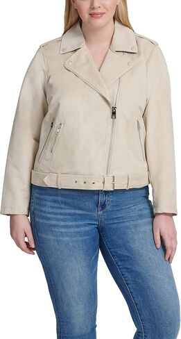 Levi's Women's Faux Suede Asymmetrical Belted Motorcycle Jackets (Standard & Plus Sizes) in Saudi Arabia