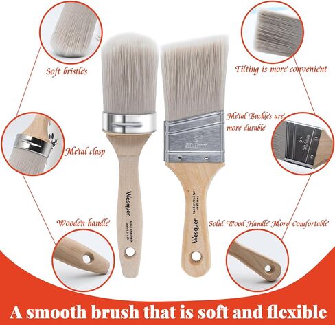 Chalk Paint Brushes for Furniture Chalk Paint Wax Wax Brushes for Chalk Painting Round Paint Brush Stencil Brushes for Chalk Paint, Acrylic Paint, Milk Paint, Stencil Brushes, No Shedding in Saudi Arabia
