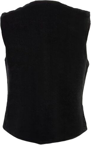 Milwaukee Leather MDL4000 Women's Blue Plain Side 4 Snap Front Denim Vest in Saudi Arabia