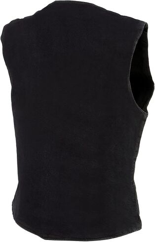Milwaukee Leather MDL4000 Women's Blue Plain Side 4 Snap Front Denim Vest in Saudi Arabia