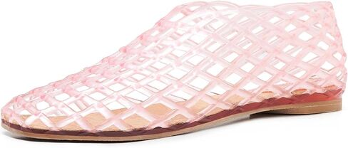 Womens Clear Jelly Mesh Flats Trendy Transparent Shoes Soft Cork Insole Lightweight Casual Summer Shoes for Daily Outfits in Saudi Arabia