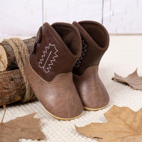 HsdsBebe أحذية للأطفال الأولاد والبنات أحذية رعاة البقر الغربية أحذية للرضع أحذية عالية الجودة للأطفال الصغار نعل ناعم غير قابل للانزلاق أحذية سرير المشي الأولى in Kuwait