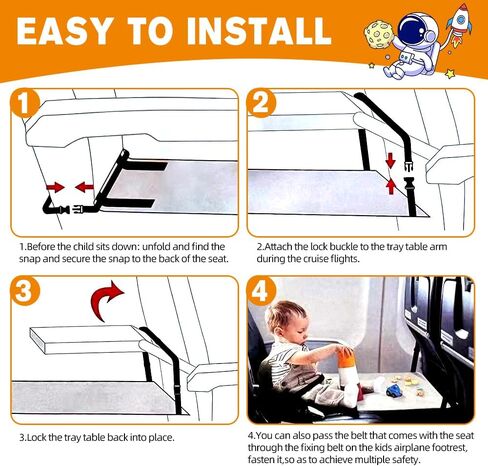 Kids Airplane Seat Extender Toddler Airplane Bed Toddler Airplane Travel Essentials Kids Airplane Seat Extender Travel Bed Portable Toddler Travel Plane Bed for Kids Baby Aged 4 or below (Cosmic Blue) in Saudi Arabia