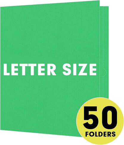 Two Pocket Folders, RAZCC 50 Pack File Folders with Pockets Fit Letter Size Paper, Thick Paper File Folder for School Office Business Home, Assorted 5 Colors in Saudi Arabia