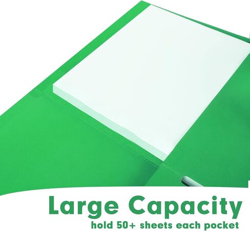 Two Pocket Folders, RAZCC 50 Pack File Folders with Pockets Fit Letter Size Paper, Thick Paper File Folder for School Office Business Home, Assorted 5 Colors in Saudi Arabia