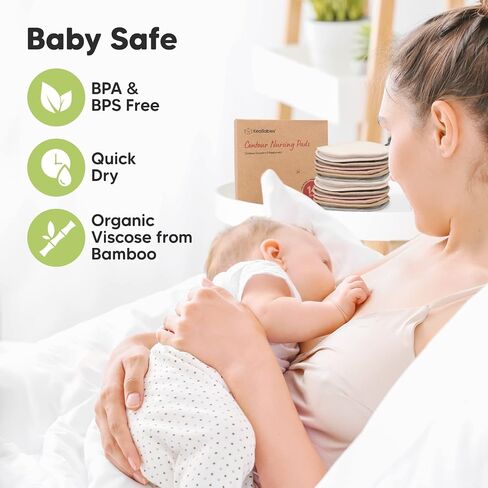 حزام بطن الأمومة من KeaBabies للحمل و14 قطعة من وسادات الرضاعة العضوية - حزام دعم بطن الحمل الناعم والمسامي - وسادات الثدي القابلة للغسل للرضاعة الطبيعية - شريط دعم الحوض - حمالة صدر للرضاعة in Saudi Arabia