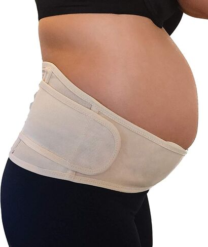 Belly Band for Pregnancy | Maternity Belt Support for Back, Pelvic, Hip, Abdomen, Sciatica Pain Relief 2nd-3rd Trimester | Comfortable Girdle for Running, Walking, Sitting (BEIGE) in Saudi Arabia