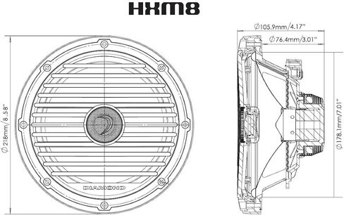 Diamond Audio HXM65 6.5" 80 Watts RMS 2-Way Marine Coaxial Speakers in Saudi Arabia