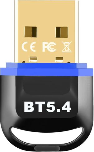 USB Bluetooth 5.4 Adapter for PC 2024, Plug & Play Bluetooth Dongle Receiver BR+EDR+BLE+LMP13.X, Long Range Support Windows 11/10/8.1 for Desktop Laptop PS/Xbox Keyboard Mouse Headset (Red) in Saudi Arabia