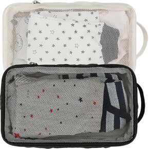 MOMIGO Baby Diaper Bag Organizer Pouches - 2 Pack Waterproof Pod Hanging Diaper Bag Mesh Bag Reusable, Washable or Baby Cloth Diapers