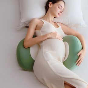 Pregnancy Pillows for Sleeping - Adjustable Washable Maternity Body Pillow Support for Back/Legs/Belly/HIPS of Pregnant Women (Green)